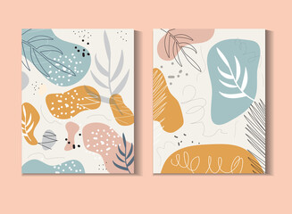 Abstract poster in modern hipster style.Trendy contemporary art. Vector illustration