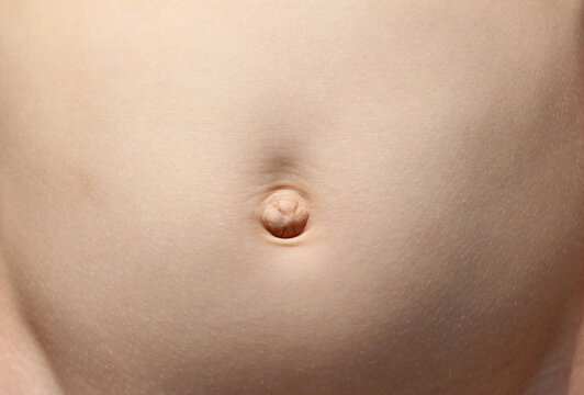 Belly Button. The Child's Stomach.