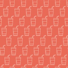 Drinking coffee cups pattern design.