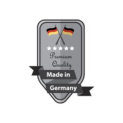 Gray made in Germany label design.