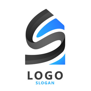 Logo letra S con forma de casa
