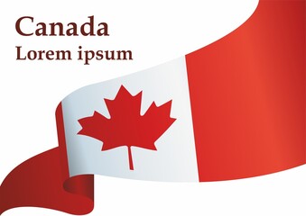 Fototapeta na wymiar Flag of Canada. Bright, colorful vector illustration