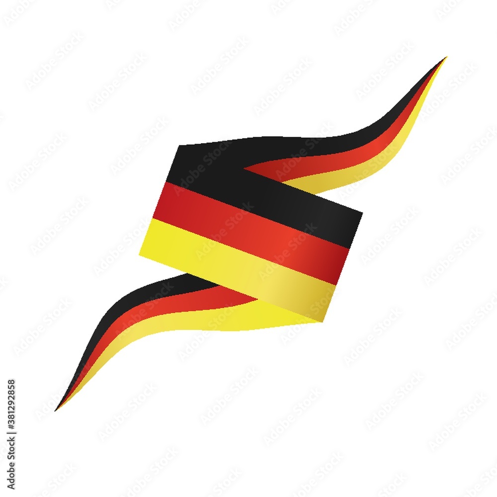 Poster flag of germany ribbon