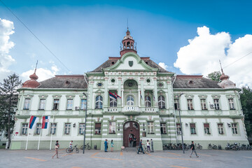Naklejka premium Zrenjanin City Hall and Parliament, Zrenjanin, Serbia September 24, 2020, Zrenjanin City House