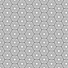 Geometric abstract black and white seamless pattern.