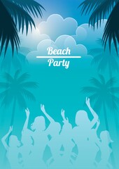 Fototapeta na wymiar beach party poster design