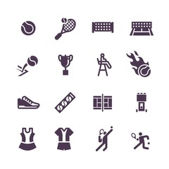 Collection of tennis icons