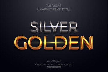 Silver Golden Elegant Editable Text Style Effect Premium