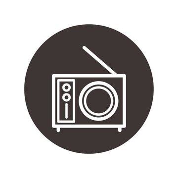 recommend clip art: Vintage radio icon