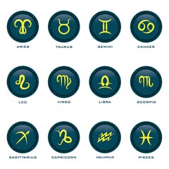 Set of horoscope icons