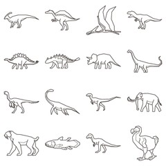 Collection of prehistoric animals © captainvector