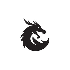 Dragon animal logo design template