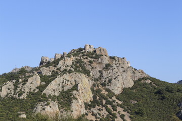 Fototapeta na wymiar castle on the mountain