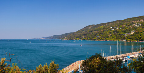 View of the Grignano bay near Trieste