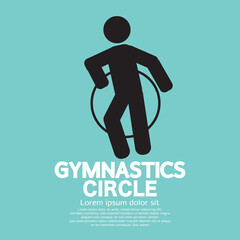 Gymnastics Circle Black Symbol Icon Vector Illustration