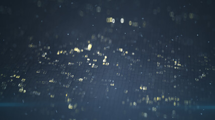 HEX computer code 3D render illustration