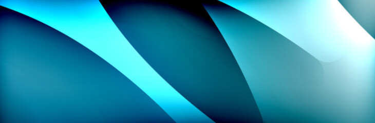 Fluid gradient neon color waves, vector abstract background