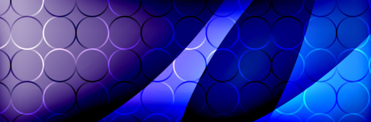 Fluid gradient neon color waves, vector abstract background