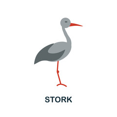 Stork icon. Simple element from autumn collection. Creative Stork icon for web design, templates, infographics and more