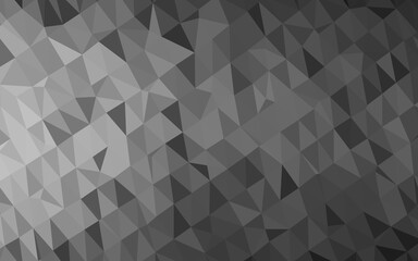 Dark Silver, Gray vector triangle mosaic cover. A completely new color illustration in a vague style. Template for a cell phone background.