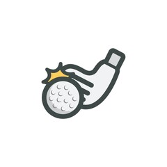 golf club with ball