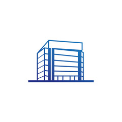 gradient tower building stock vector logo template