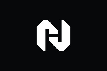 Minimal Innovative Initial NH logo and HN logo. Letter NH HN N H creative elegant Monogram. Premium Business logo icon. White color on black background