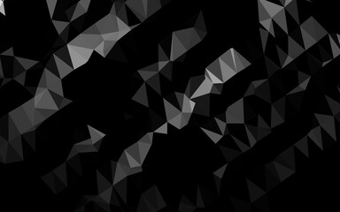 Dark Silver, Gray vector polygonal template. Triangular geometric sample with gradient.  Completely new template for your business design.