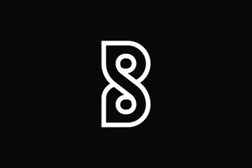 Minimal Innovative Initial B logo and BB logo. Letter B BB creative elegant Monogram. Premium Business logo icon. White color on black background