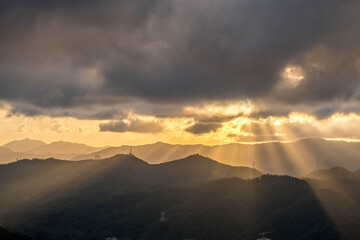 Fototapeta na wymiar Mountain sunlight