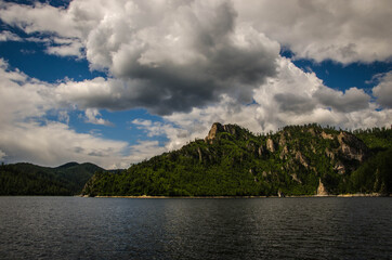 lake and mountains