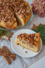 sweet home made vanilla pear pie