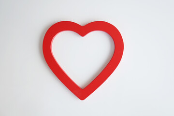 赤いハートとコピースペース