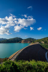 Blue sky and a big dam 