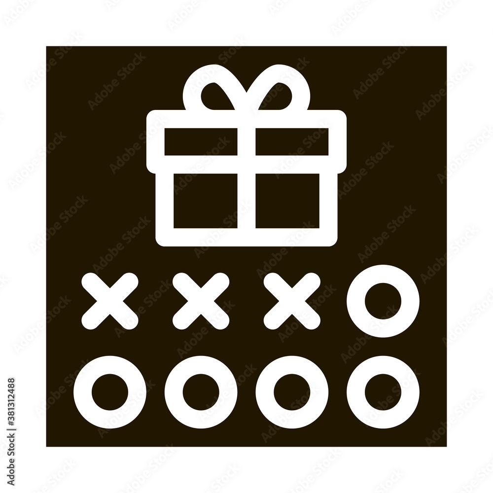 Canvas Prints Number Needed to Receive Gift glyph icon vector. Number Needed to Receive Gift Sign. isolated symbol illustration