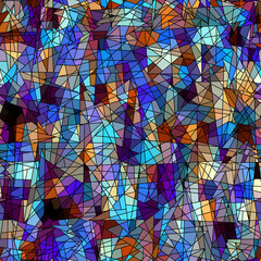 Fototapeta na wymiar Seamless mosaic art pattern. Abstract art background.. Vector image.