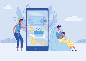 Boy Playing Games on Device, Investing Money.