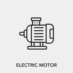 electric motor icon vector. Linear style sign for mobile concept and web design. electric machine symbol illustration. Pixel vector graphics - Vector.	