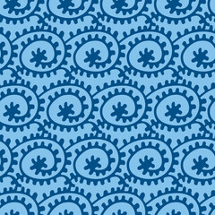 Japanese Octopus Hand Vector Seamless Pattern