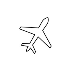 Airplane line icon. Design template vector