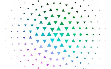 Light Multicolor, Rainbow vector template with crystals, triangles. Abstract gradient illustration with triangles. Best design for your ad, poster, banner.