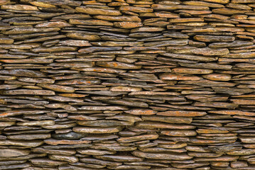 exterior stacked stone wall