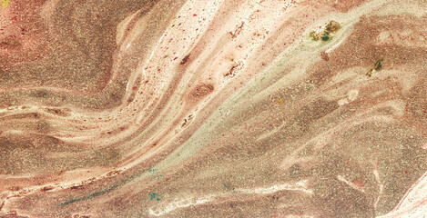 Texture of red and brown watercolor spots on white paper