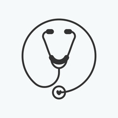 stethoscope icon and logo