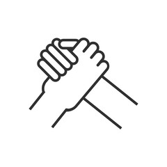 Business handshake icon isolated on white background. Vector illustration.