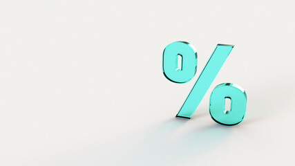 Glass percentage, 3D render