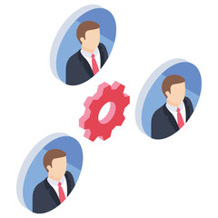 
Time management icon, isometric design.
