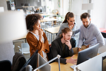 Technology software business office programming people concept