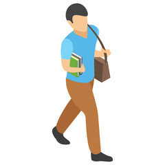 
University going flat icon design 
