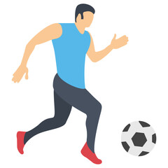 Fototapeta na wymiar Soccer player flat icon design 